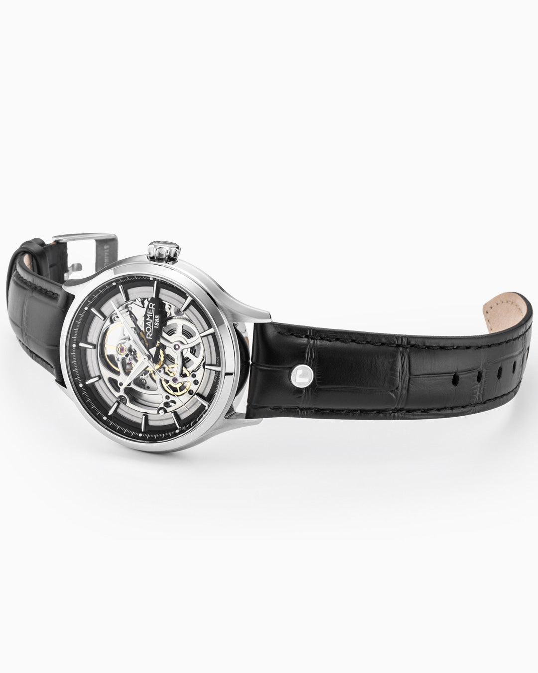 Competence Skeleton IV 43 mm Automatic Three-Hand Black Leather Strap Sapphire glass Stainless Steel swiss watch