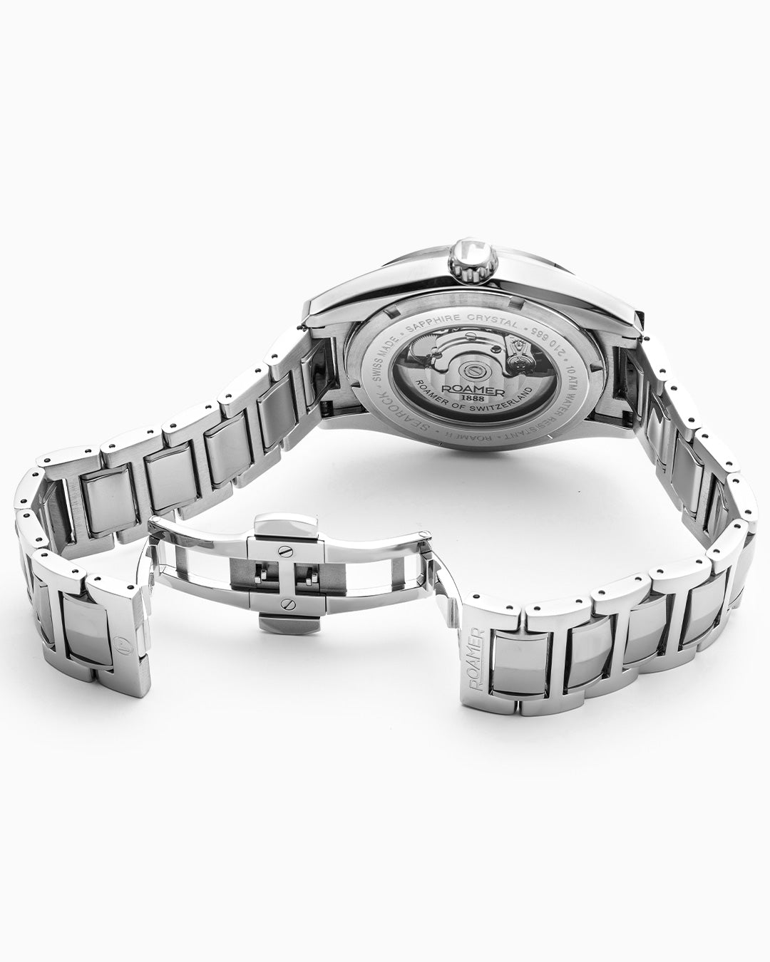 Searock Automatic 42 mm Automatic Three-Hand Date Silver Bracelet Sapphire glass Stainless Steel swiss watch