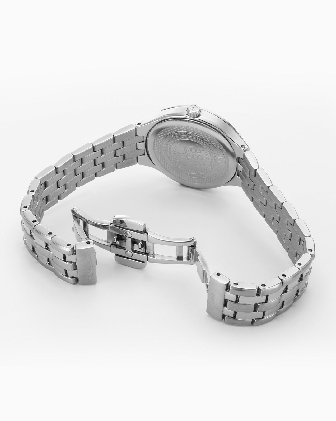 Slim Line Classic Ladies 30mm Quartz Two-Hand Date Sky Blue Dial Silver Bracelet Sapphire glass Stainless Steel swiss watch