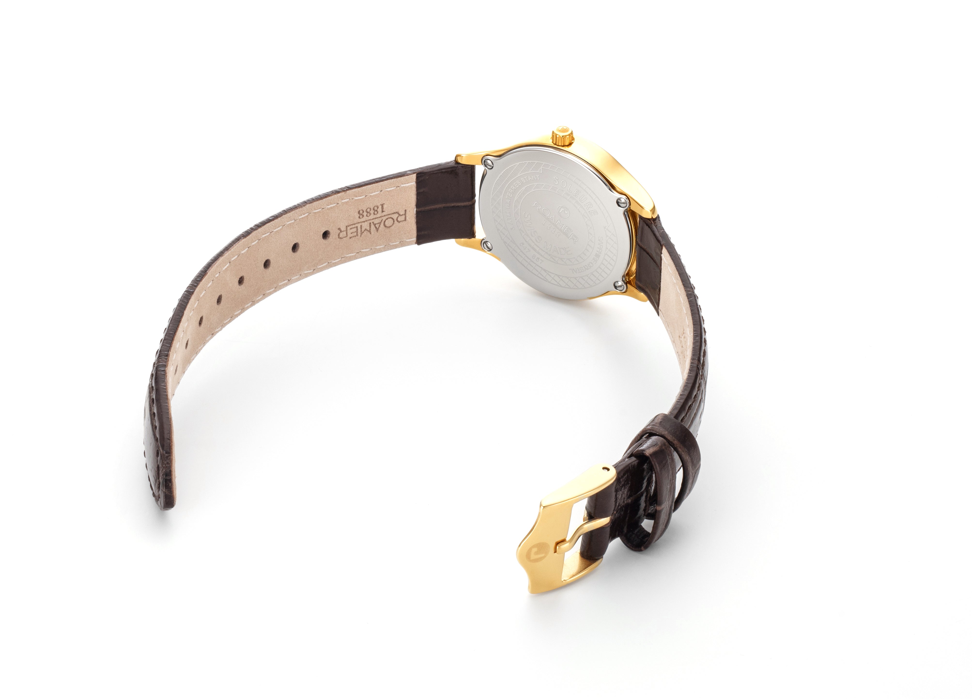 Soleure 30mm Quartz Two-Hand Brown Leather Strap Sapphire glass Stainless Steel swiss watch