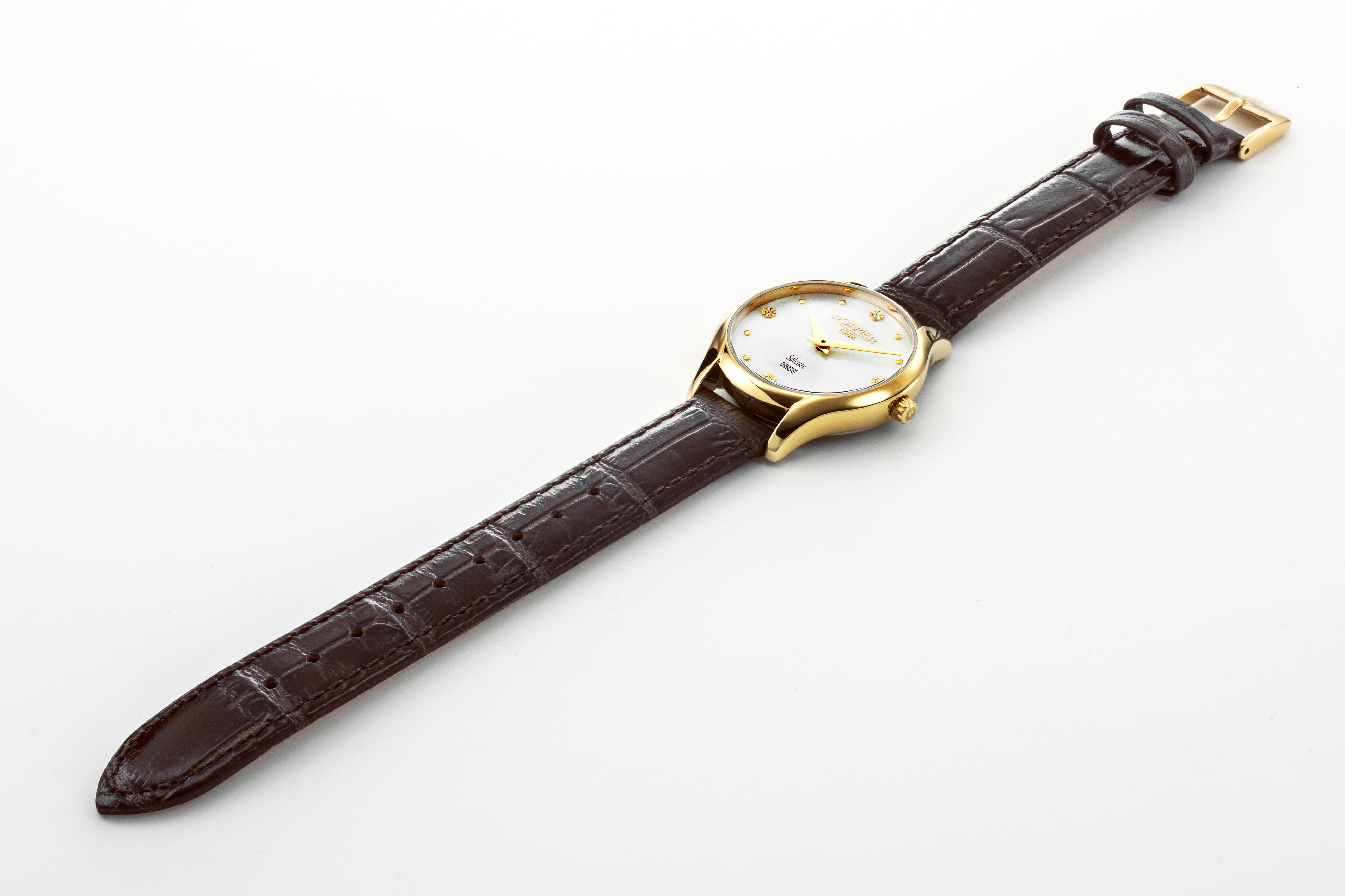 Soleure 30mm Quartz Two-Hand Brown Leather Strap Sapphire glass Stainless Steel swiss watch
