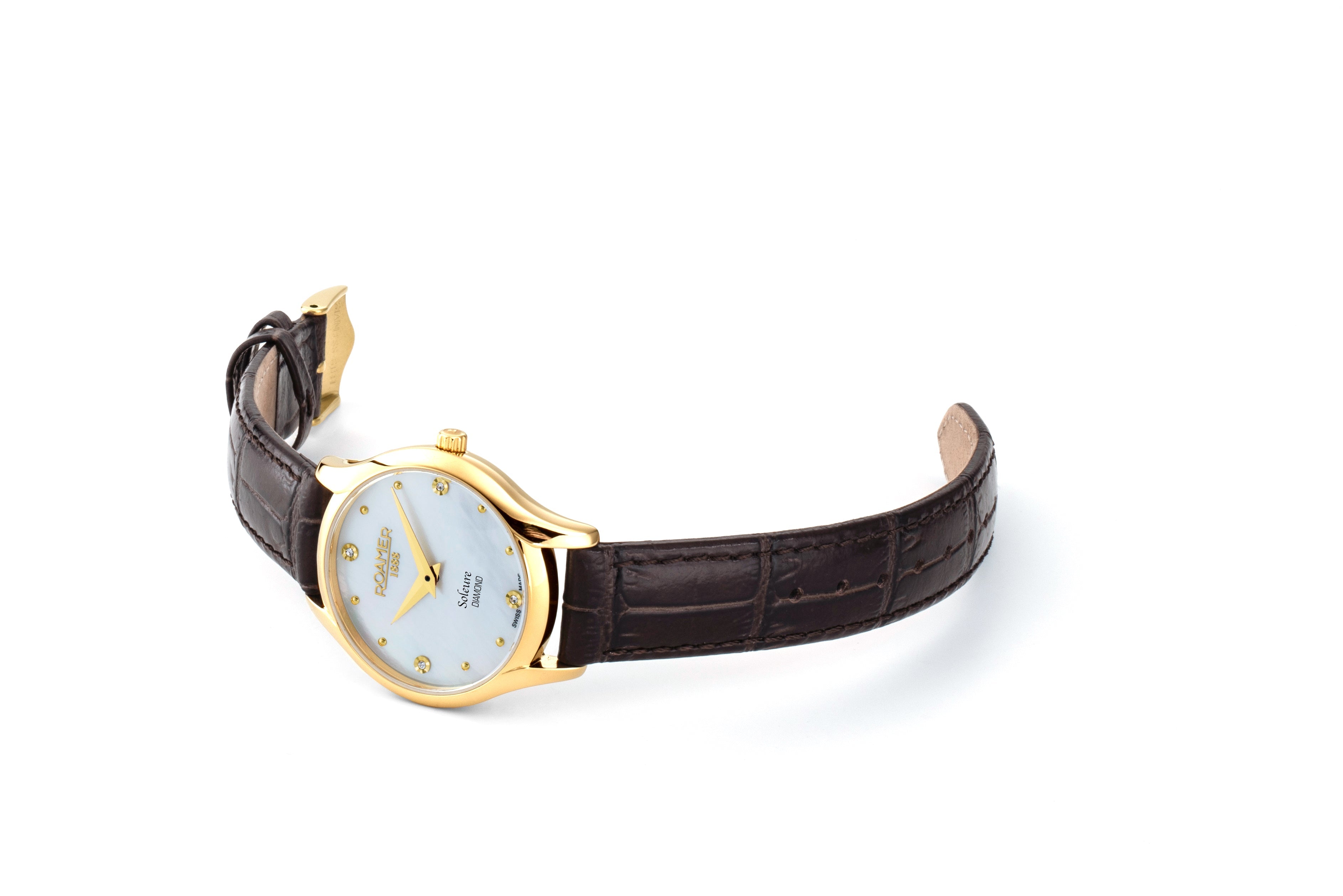 Soleure 30mm Quartz Two-Hand Brown Leather Strap Sapphire glass Stainless Steel swiss watch