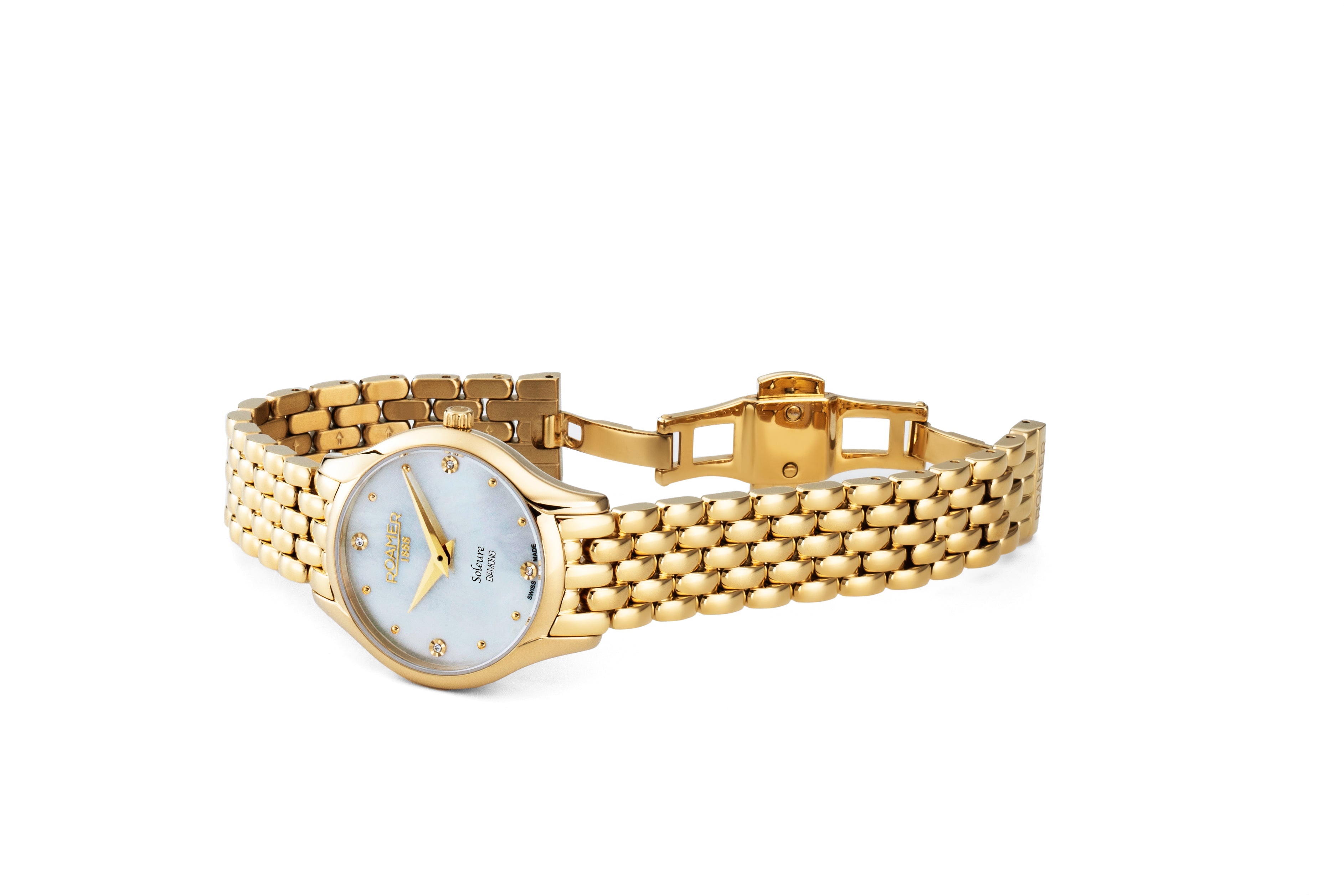 Soleure 30mm Quartz Two-Hand Gold Bracelet Sapphire glass Stainless Steel swiss watch