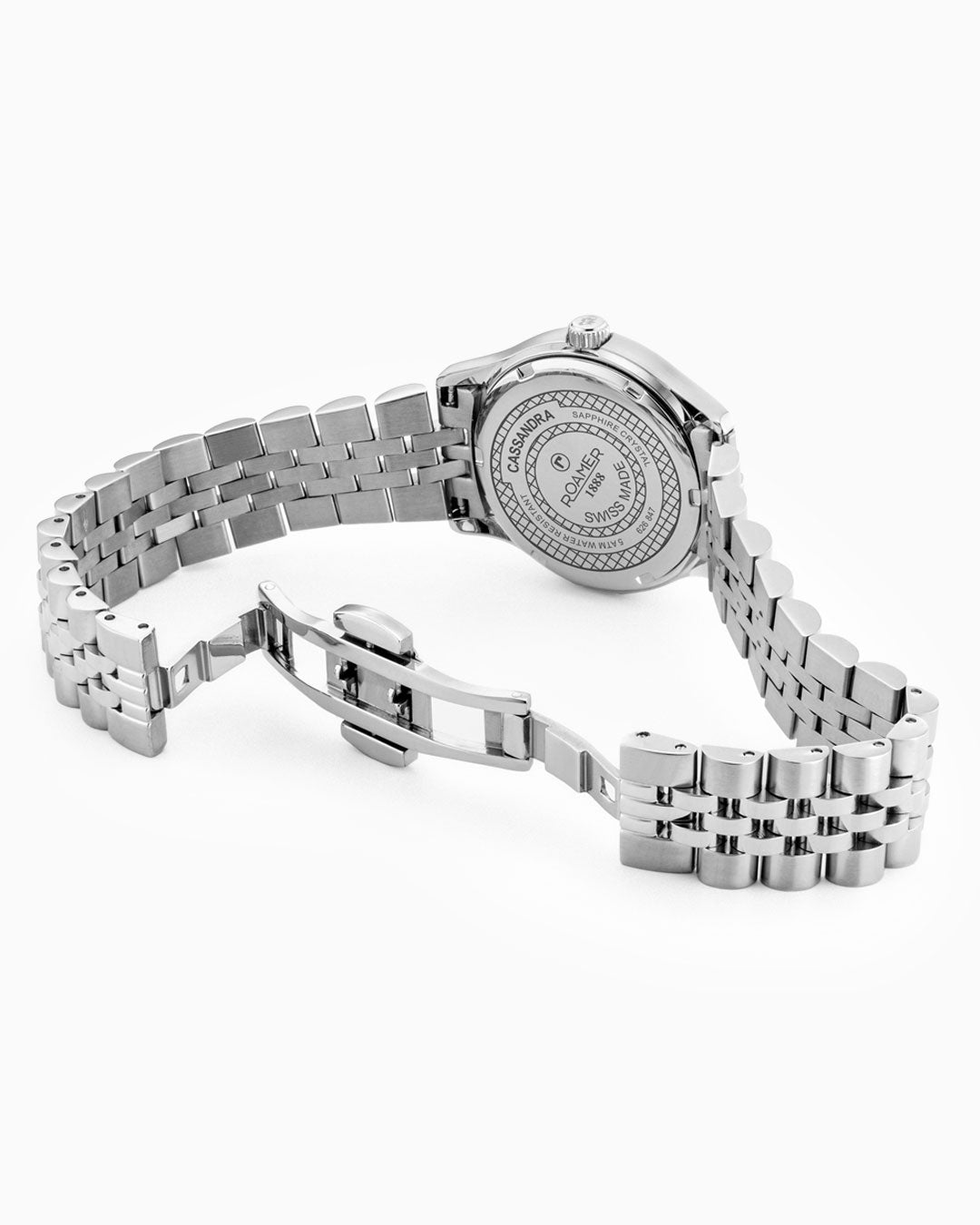 Cassandra Diamond 31 mm Quartz Three-Hand White Dial Silver Bracelet Sapphire glass Stainless Steel swiss watch