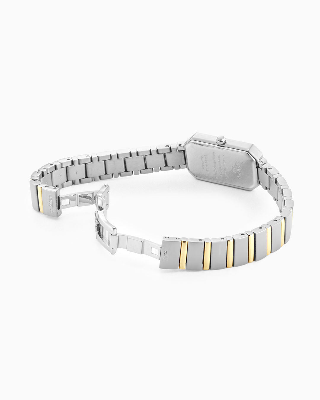 Olivia Diamond 18x29 mm Quartz Two-Hand Silver Dial Two-Tone Bracelet Sapphire glass Stainless Steel swiss watch