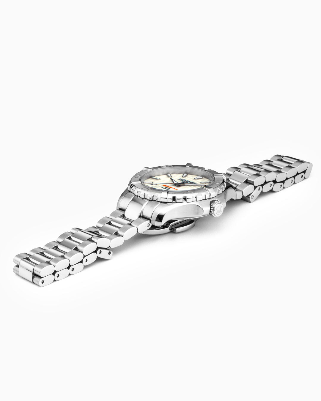 Deep Sea 200 Ladies 34 mm Quartz Three-Hand Date White Dial Silver Bracelet Sapphire glass Stainless Steel swiss watch