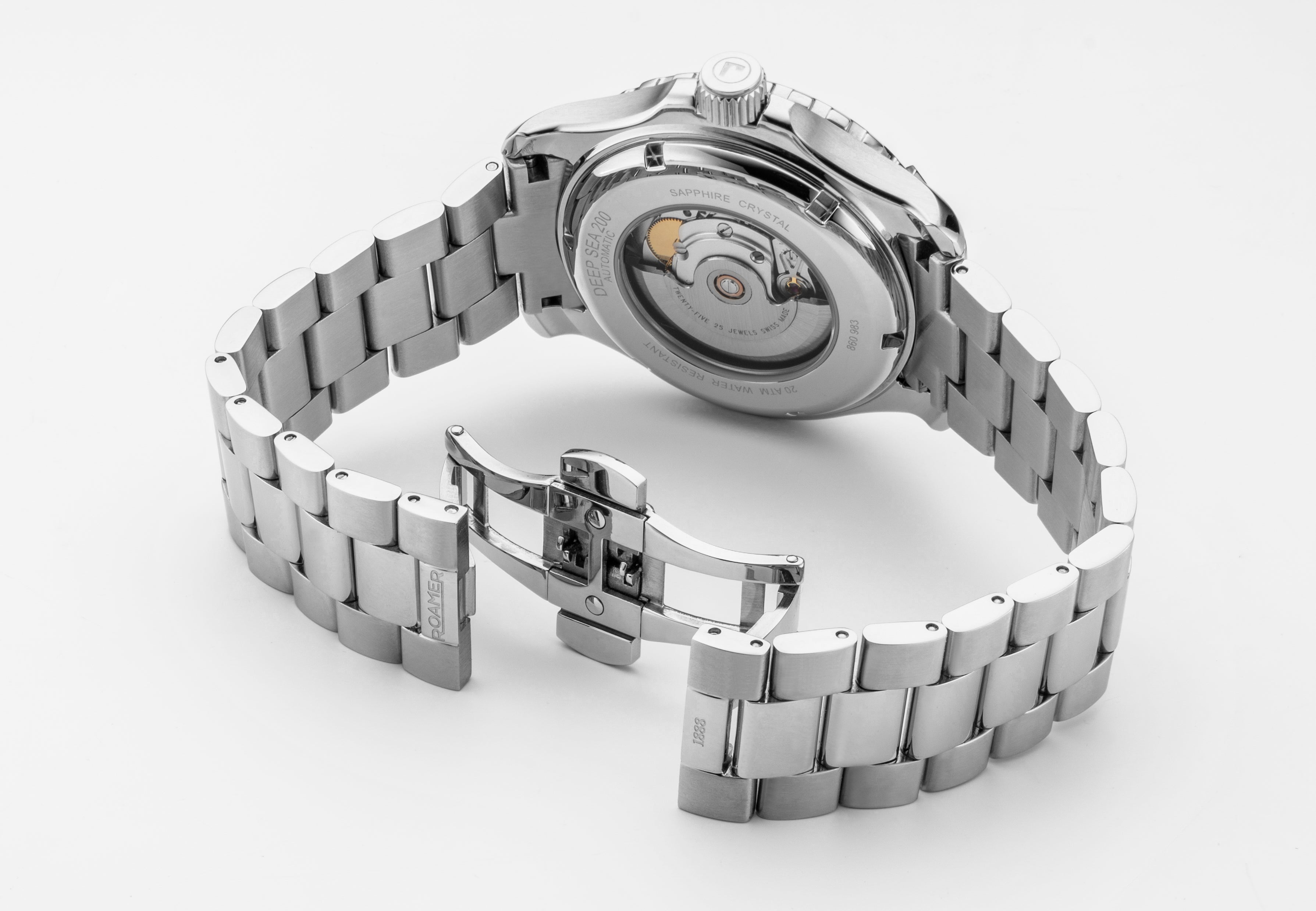 Deep Sea Automatic 43mm Automatic Three-Hand Date Green Dial Silver Bracelet Sapphire glass Stainless Steel swiss watch