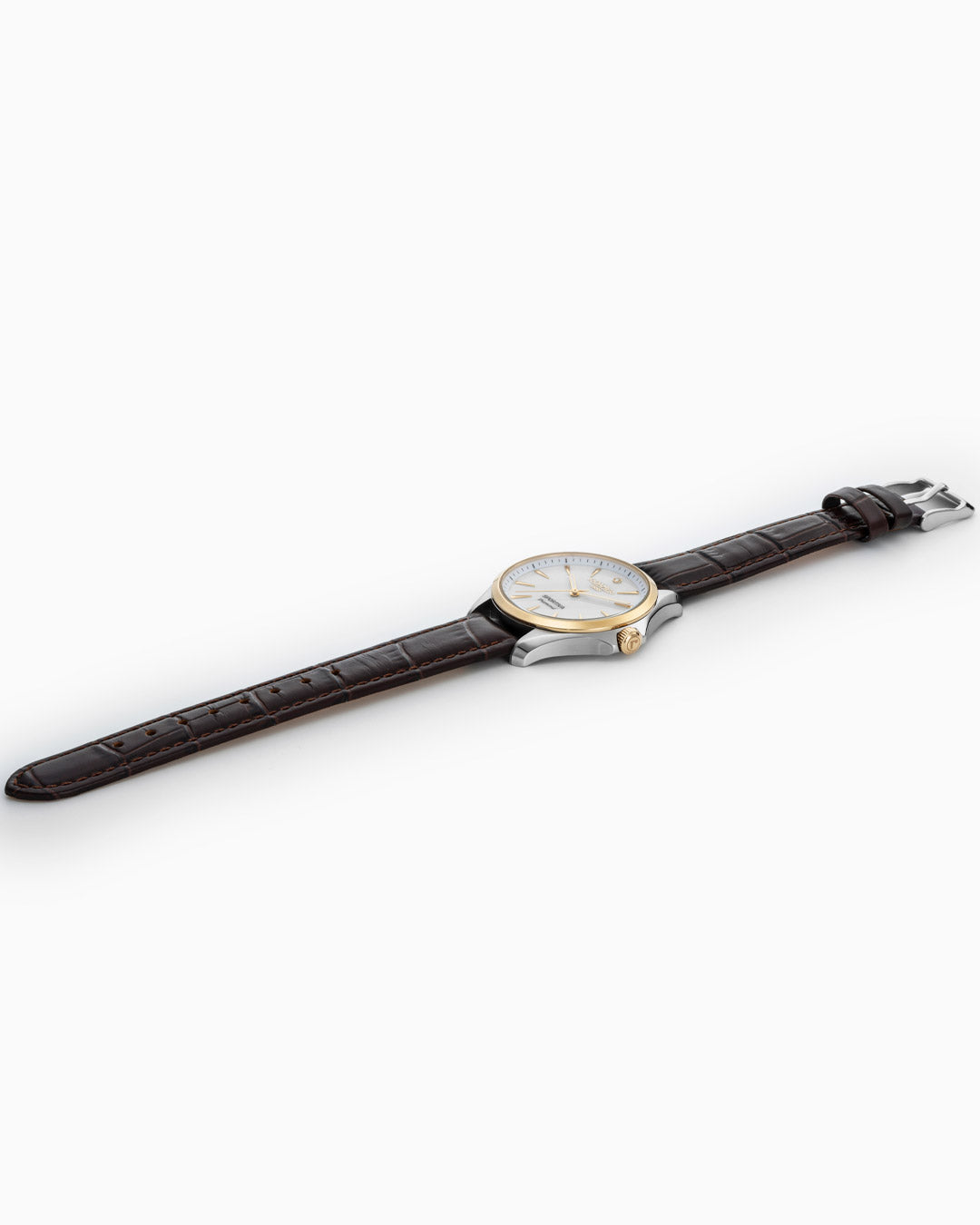 Sportiva 36mm Quartz Three-Hand White Mop Dial Two-Tone Bracelet Sapphire glass Stainless Steel swiss watch