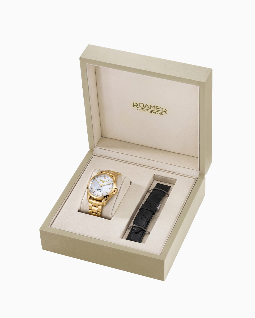 Sportiva 36mm Quartz Three-Hand Gold Bracelet Sapphire glass Stainless Steel swiss watch