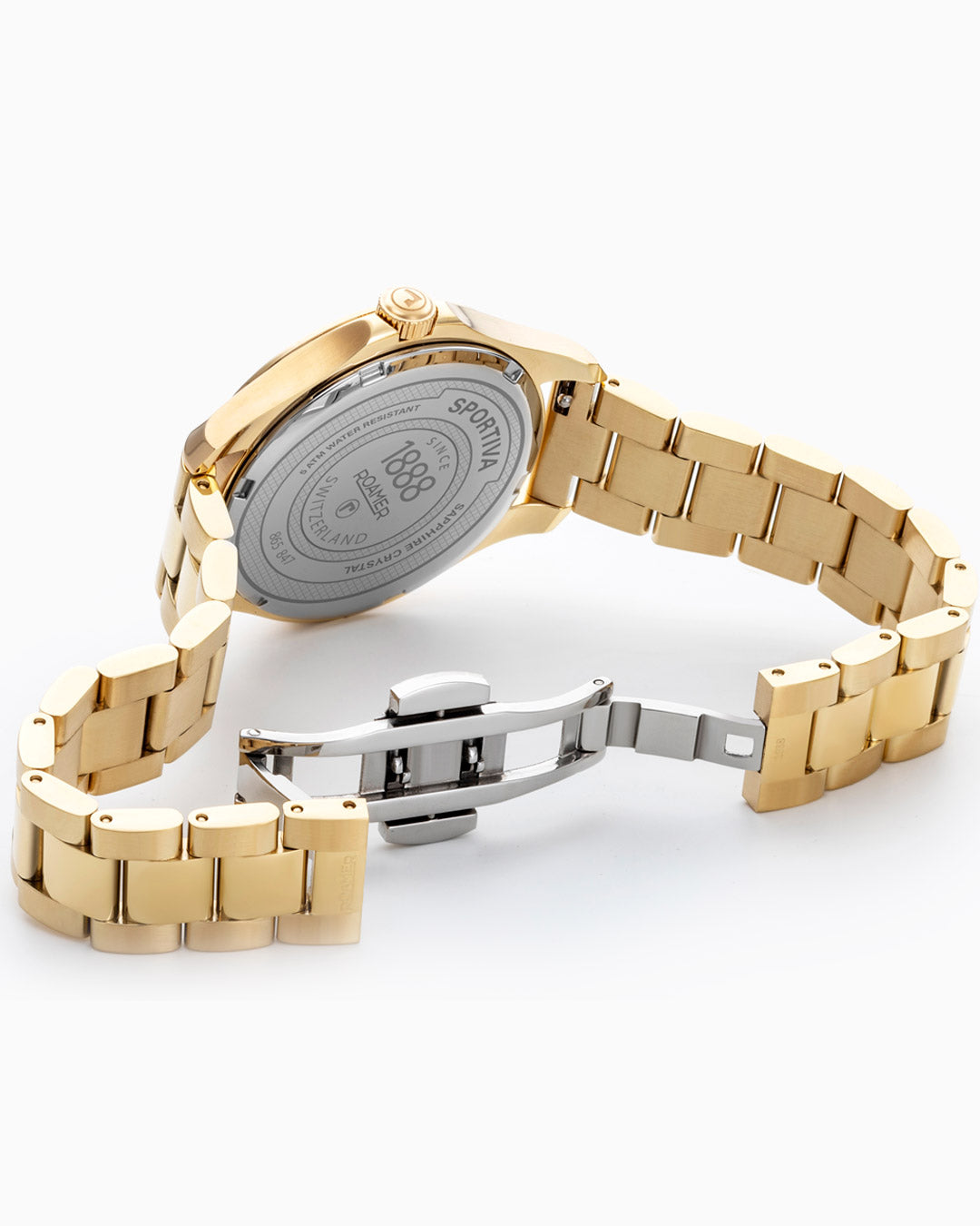 Sportiva 36mm Quartz Three-Hand Gold Bracelet Sapphire glass Stainless Steel swiss watch