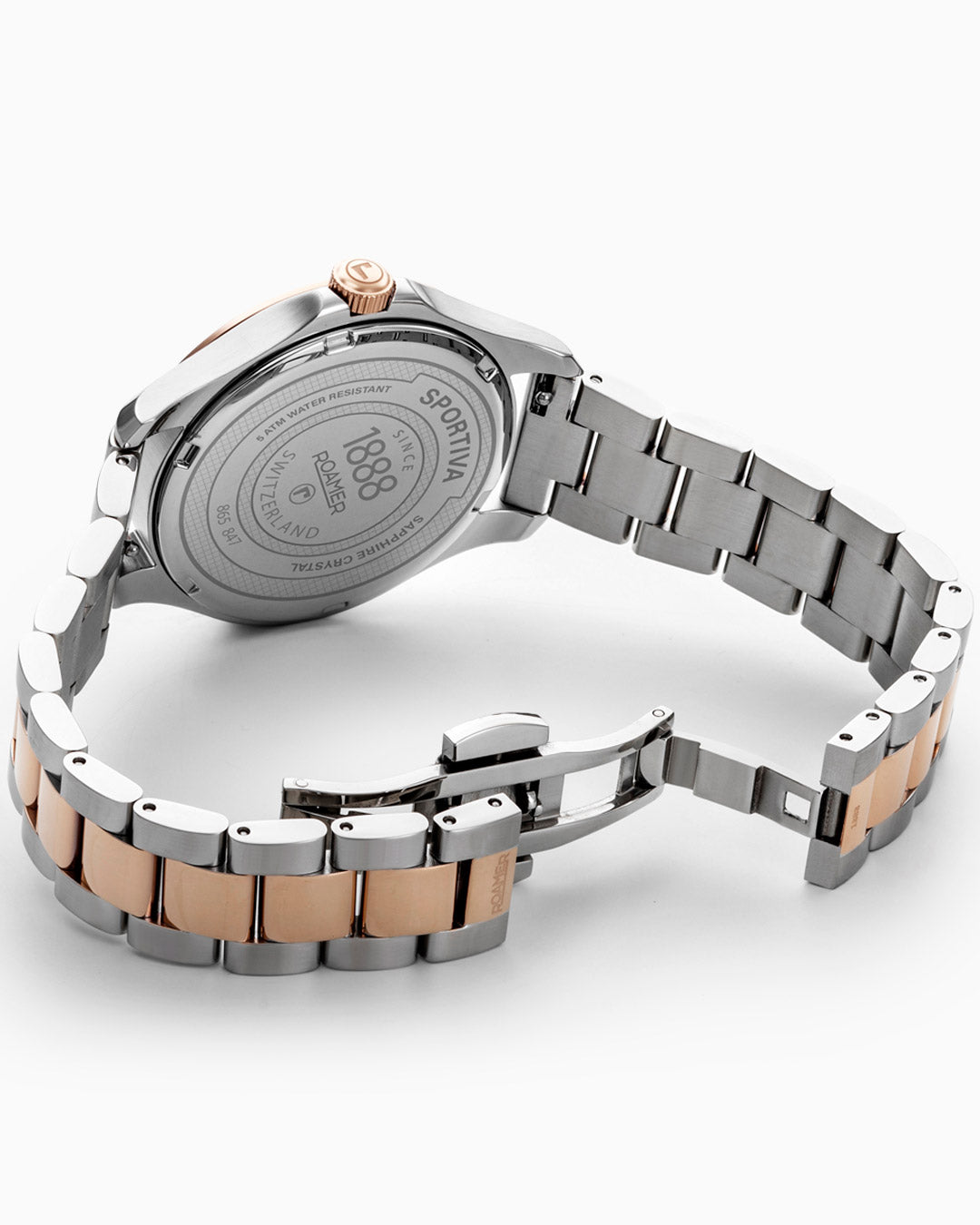 Sportiva 36mm Quartz Three-Hand Green Mop Dial Two-Tone Bracelet Sapphire glass Stainless Steel swiss watch