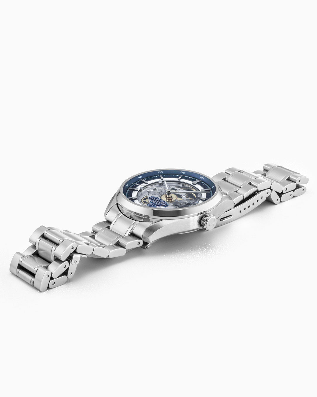 Pro Auto 42 mm Automatic Three-Hand Blue Dial Silver Bracelet Sapphire antireflection glass Stainless Steel swiss watch