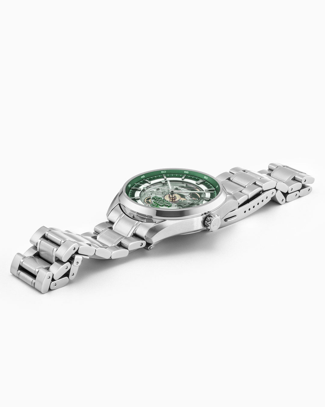 Pro Auto 42 mm Automatic Three-Hand Green Dial Silver Bracelet Sapphire glass Stainless Steel swiss watch