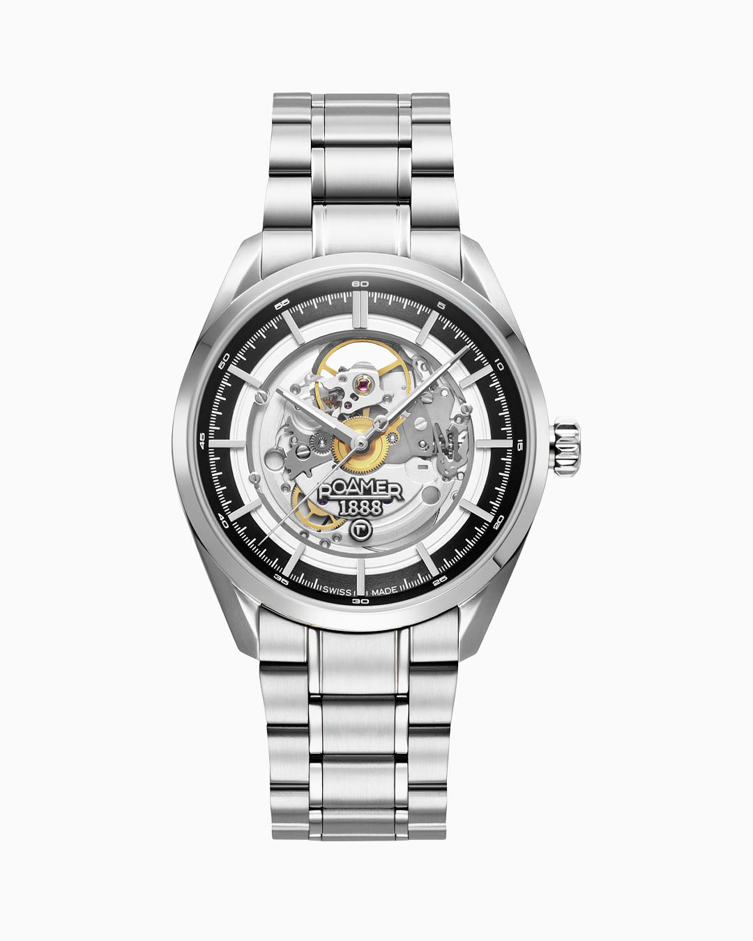 Pro Auto 42 mm Automatic Three-Hand Black Dial Stainless Steel Bracelet Sapphire antireflection glass Stainless Steel swiss watch