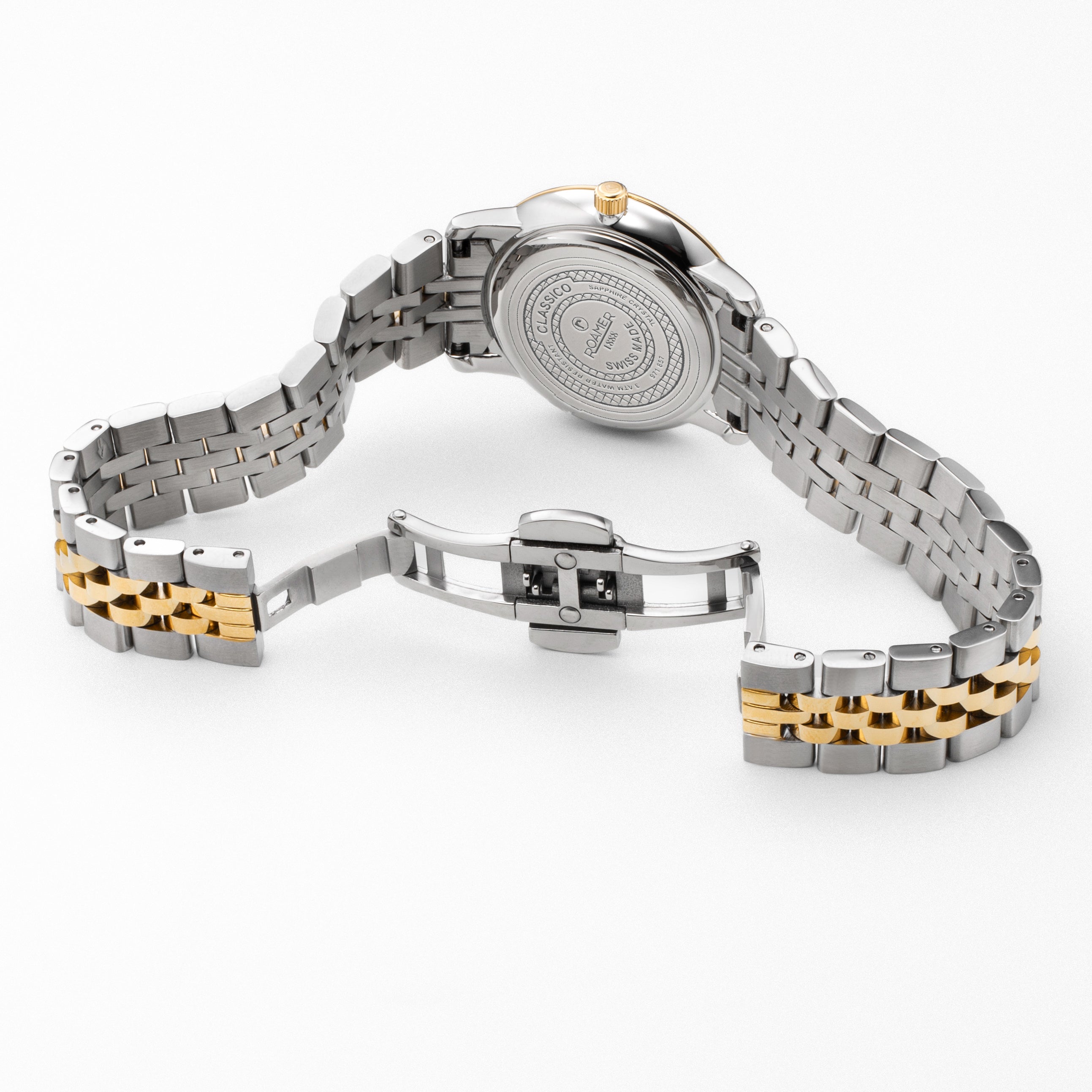 Classico Ladies 30mm Quartz Two-Hand White Dial Gold-Silver Tone Bracelet Sapphire glass Stainless Steel swiss watch