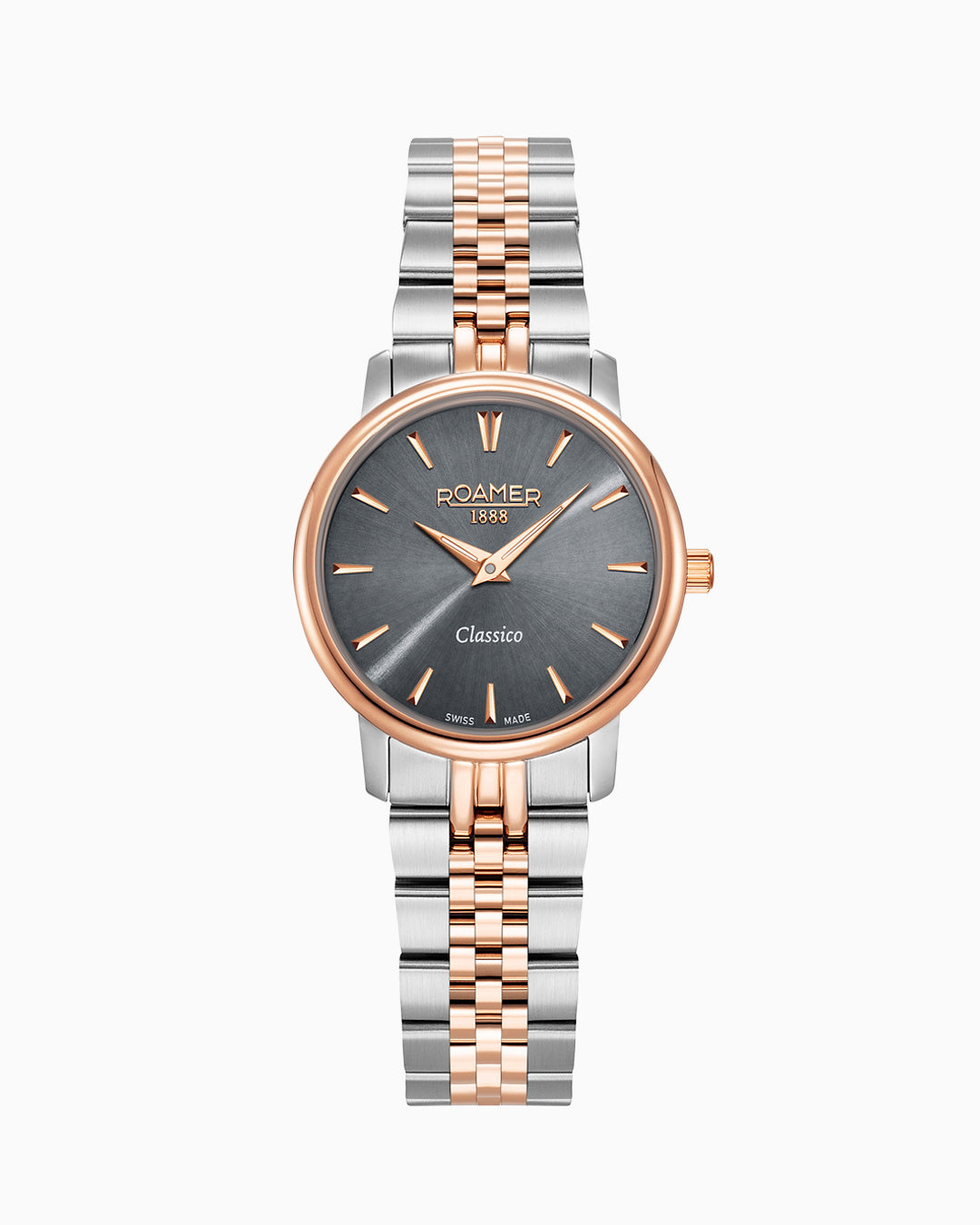 Classico Ladies 30mm Quartz Two-Hand Grey Dial Two-Tone Bracelet Sapphire glass Stainless Steel swiss watch