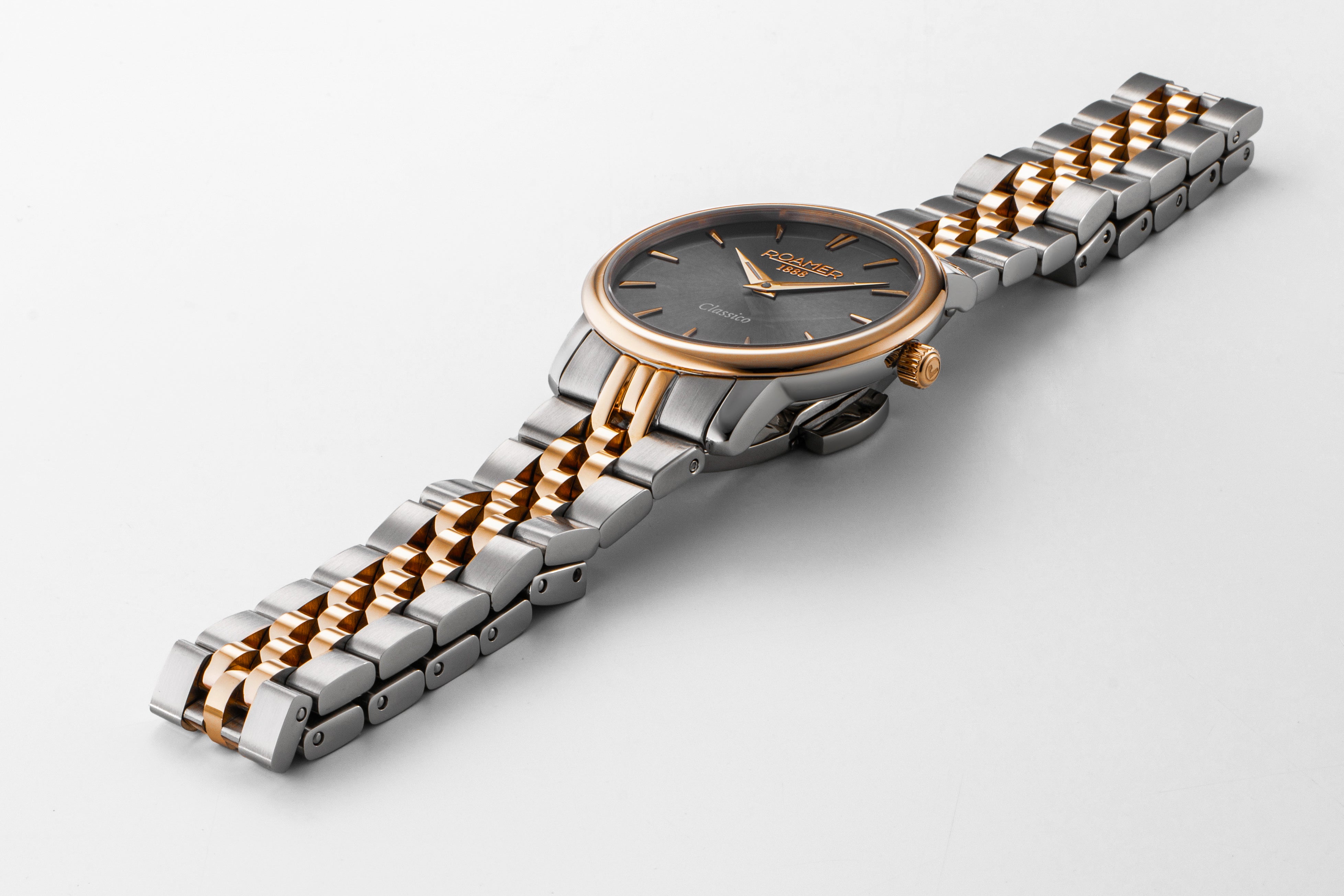 Classico Ladies 30mm Quartz Two-Hand Grey Dial Two-Tone Bracelet Sapphire glass Stainless Steel swiss watch