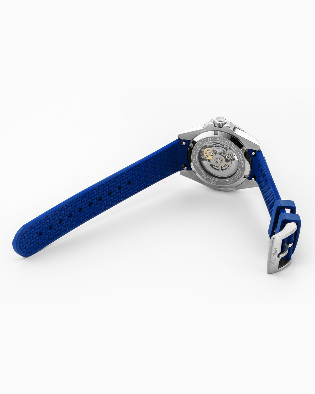 Premier Skeleton 42 mm Automatic Three-Hand Blue Dial Steel and Rubber Bracelet Set Sapphire glass Stainless Steel swiss watch