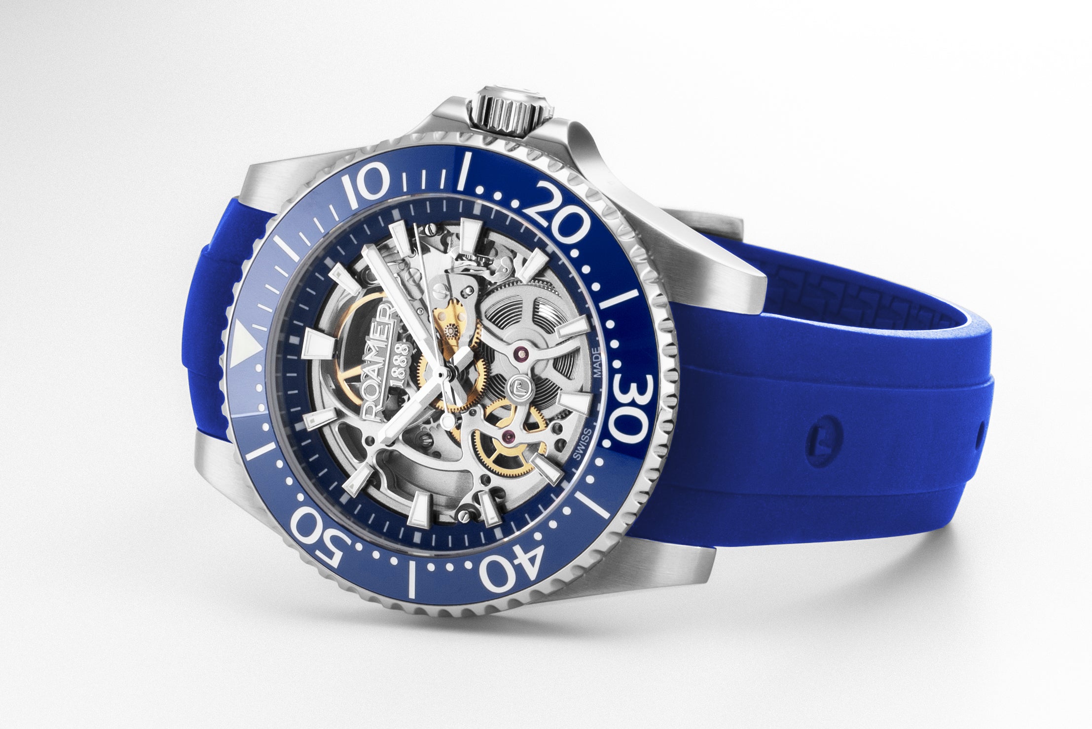 Premier Skeleton 42 mm Automatic Three-Hand Blue Dial Silver Bracelet Sapphire glass Stainless Steel swiss watch