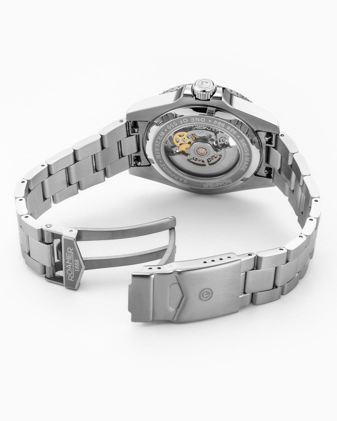 Premier Skeleton 42 mm Automatic Three-Hand Black Dial Silver Bracelet and Rubber Strap Set Sapphire glass Stainless Steel swiss watch
