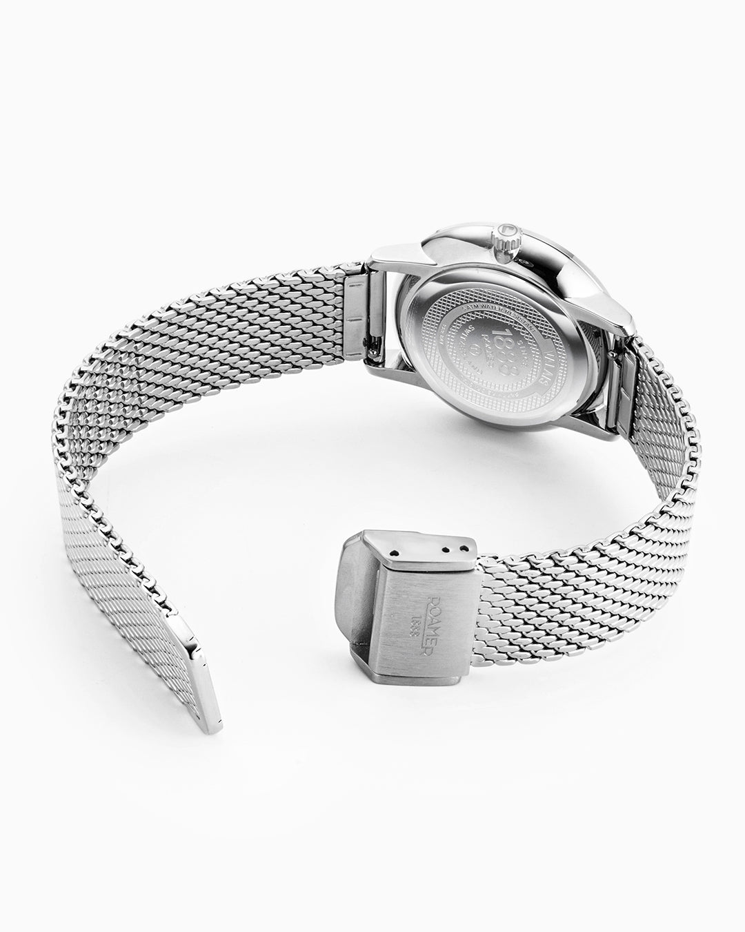 Valais Ladies Interchangeable Box Set 32mm Quartz Three-Hand Date White MOP Dial Black Leather Strap and Stainless Steel Milanaise Bracelet Sapphire glass Stainless Steel swiss watch