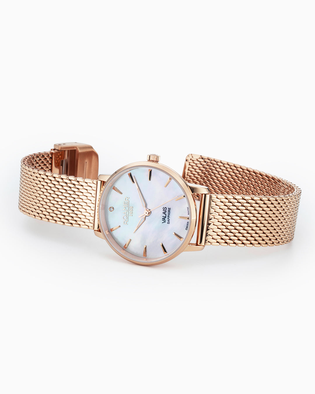 Valais Ladies Interchangeable Box Set 32mm Quartz Three-Hand Date Brown Leather Strap Sapphire glass Stainless Steel swiss watch