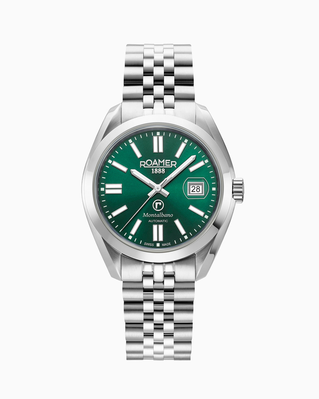 Montalbano Gents 41.5mm Automatic Three-Hand Date Green Sunray