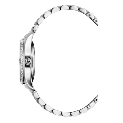 Positano 34mm Three-Hand Date Blue Dial Silver Tone Bracelet Sapphire glass Stainless Steel swiss watch