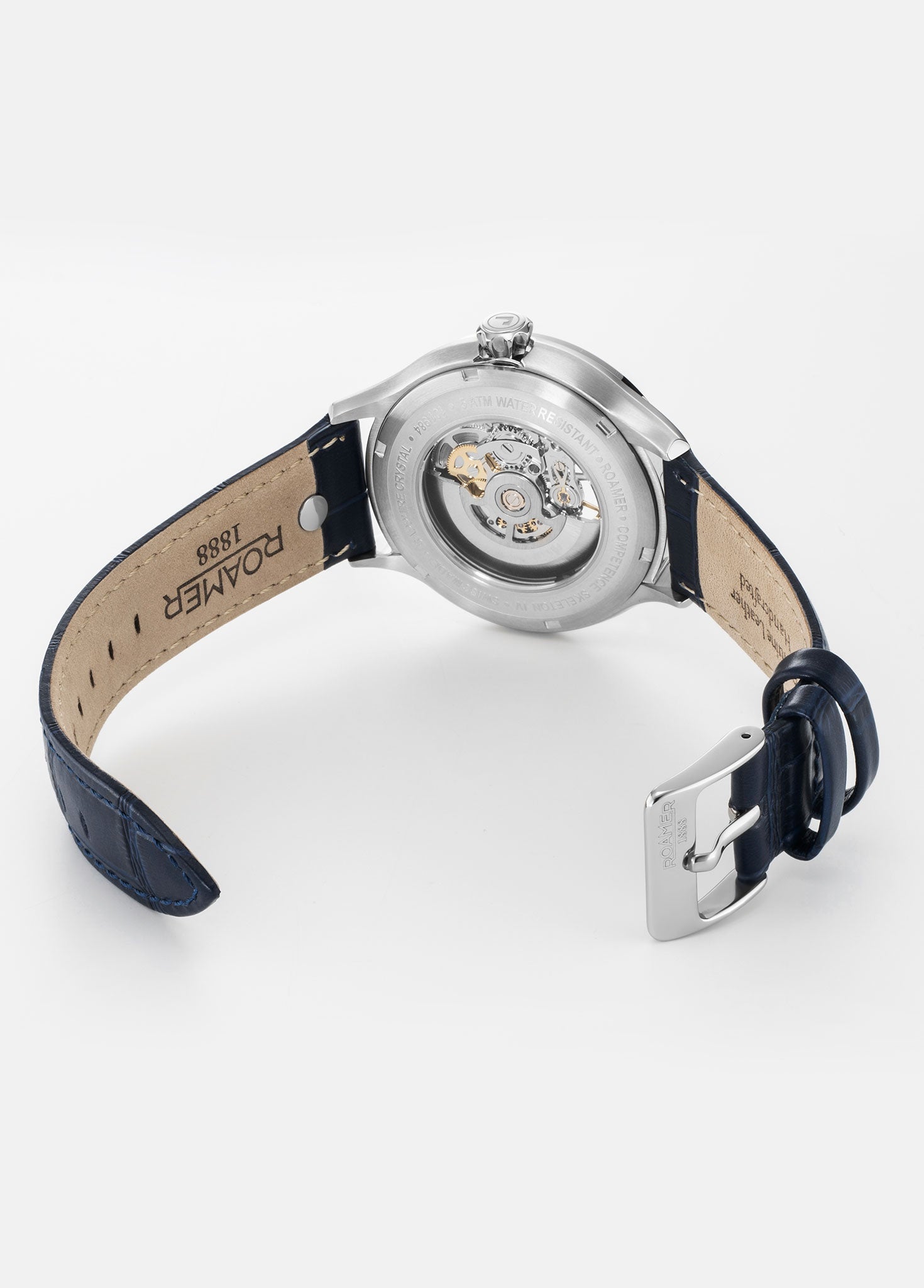 Competence Skeleton IV 43 mm Automatic Three-Hand Blue Leather Strap Sapphire glass Stainless Steel swiss watch