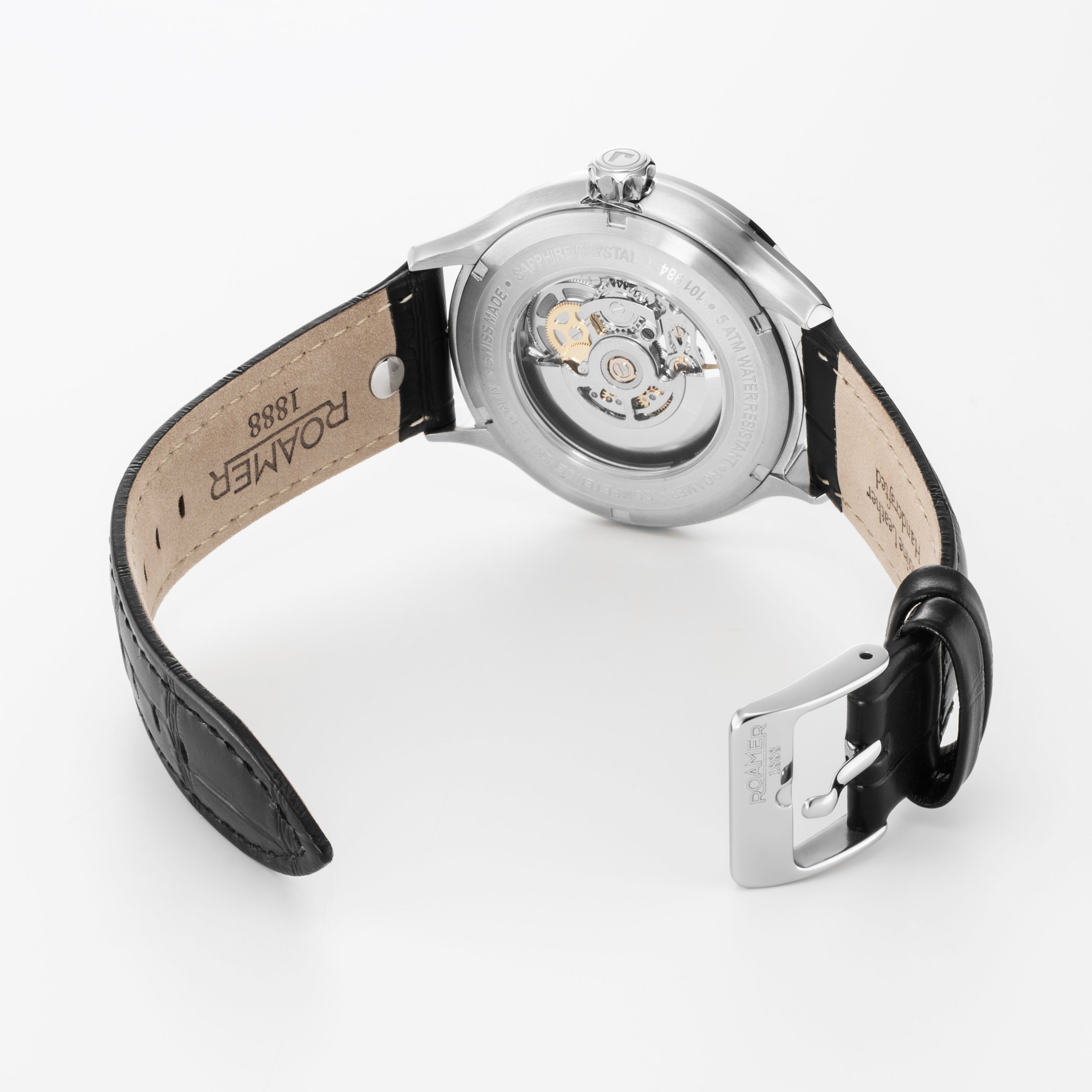 Competence Skeleton IV 43 mm Automatic Three-Hand Black Dial  Silver Bracelet Sapphire glass Stainless Steel swiss watch