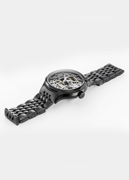 Competence Skeleton IV 43 mm Automatic Three-Hand Black Bracelet Sapphire glass Stainless Steel swiss watch