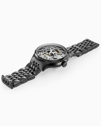 Competence Skeleton IV 43 mm Automatic Three-Hand Black Bracelet Sapphire glass Stainless Steel swiss watch