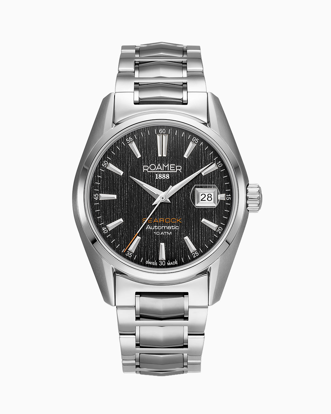 Searock Automatic 42 mm Automatic Three-Hand Date Silver Bracelet Sapphire glass Stainless Steel swiss watch