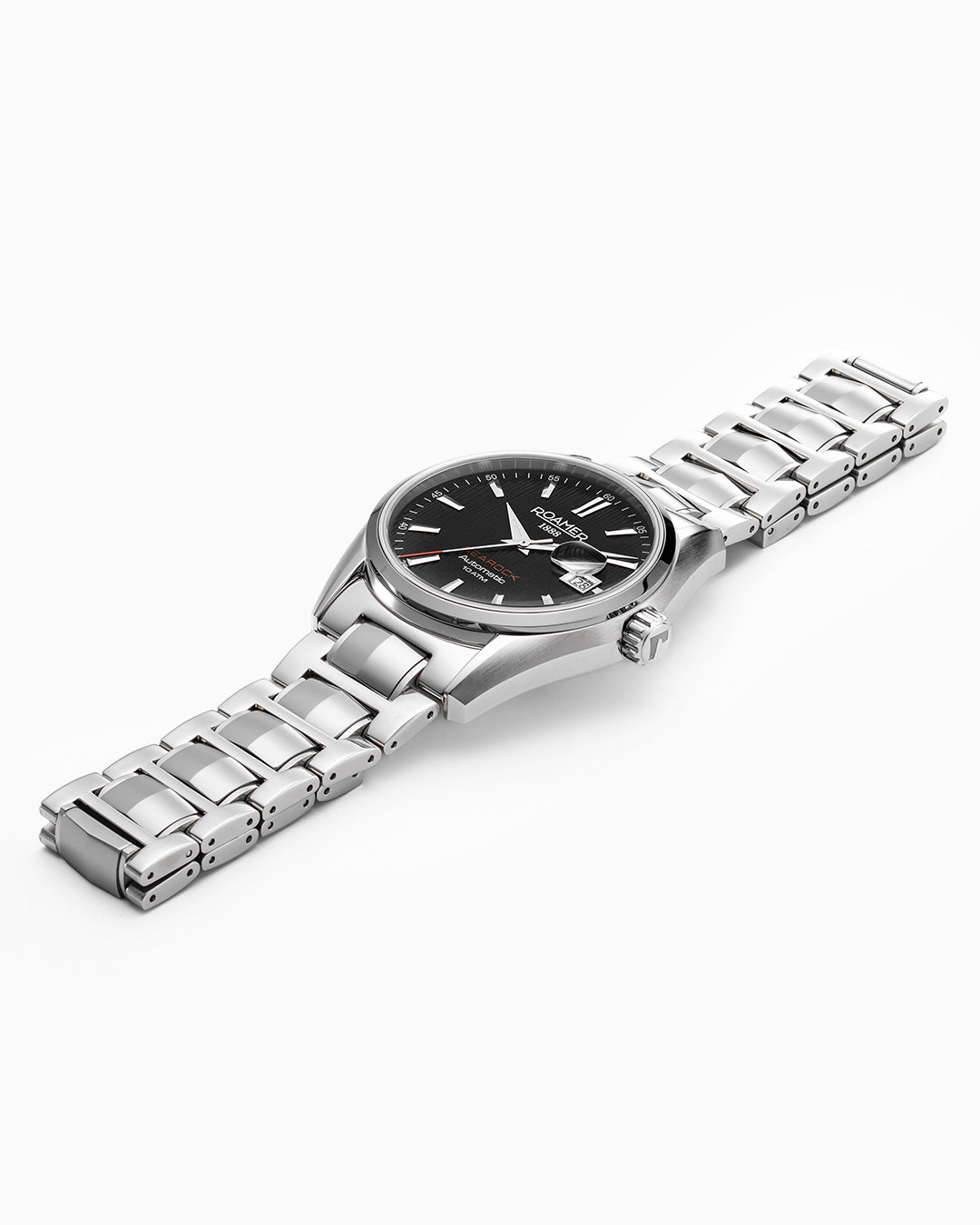 Searock Automatic 42 mm Automatic Three-Hand Date Silver Bracelet Sapphire glass Stainless Steel swiss watch