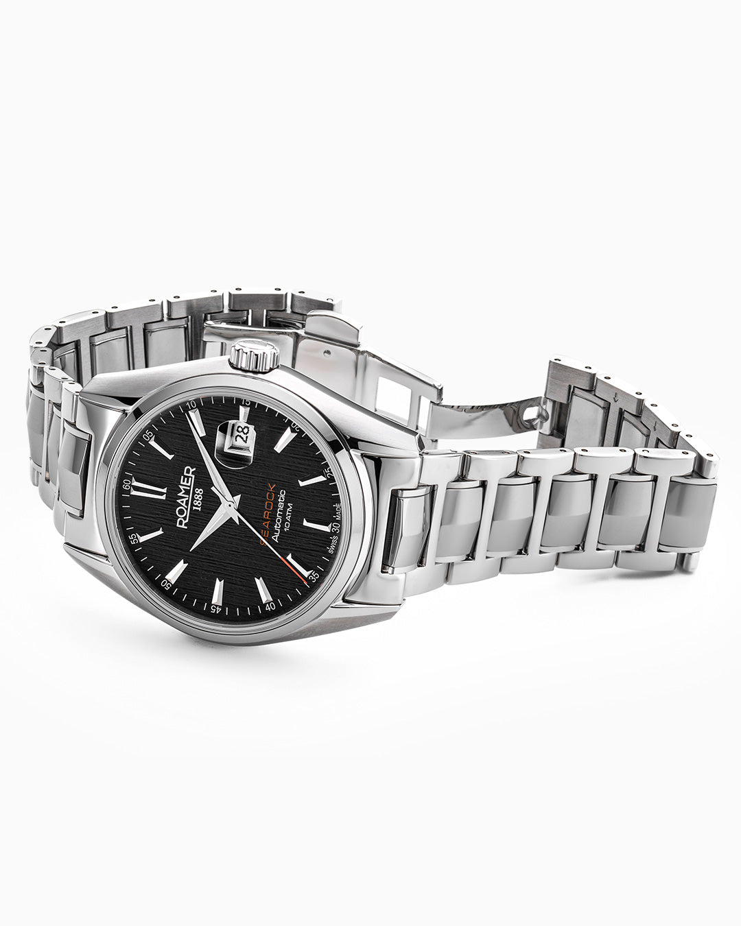 Searock Automatic 42 mm Automatic Three-Hand Date Silver Bracelet Sapphire glass Stainless Steel swiss watch