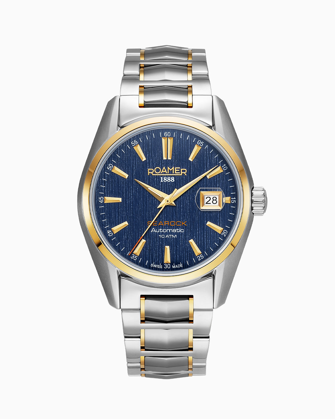 Searock Automatic 42 mm Automatic Three-Hand Date Blue Pattern Dial Two-Tone Bracelet Sapphire glass Stainless Steel swiss watch
