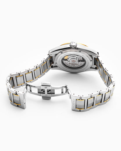 Searock Automatic 42 mm Automatic Three-Hand Date Blue Pattern Dial Two-Tone Bracelet Sapphire glass Stainless Steel swiss watch