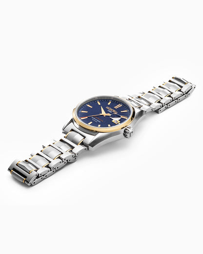 Searock Automatic 42 mm Automatic Three-Hand Date Blue Pattern Dial Two-Tone Bracelet Sapphire glass Stainless Steel swiss watch