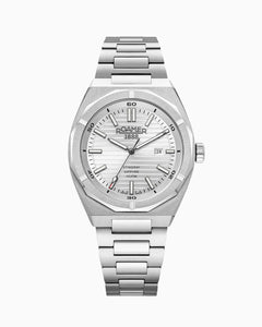 Stingray 42 mm Quartz Three-Hand Date Silver Dial Silver Bracelet Sapphire glass Stainless Steel swiss watch
