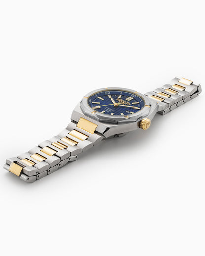 Stingray 42 mm Quartz Three-Hand Date Blue Dial Two-tone Bracelet Sapphire glass Stainless Steel swiss watch