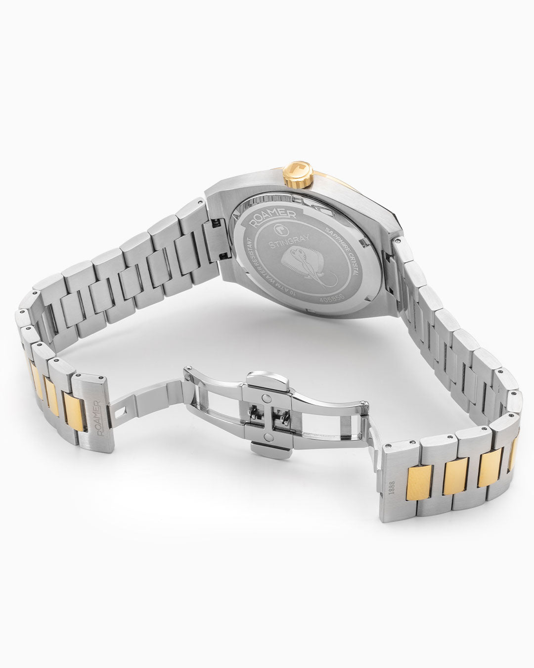 Stingray 42 mm Quartz Three-Hand Date Green Dial Two-tone Bracelet Sapphire glass Stainless Steel swiss watch