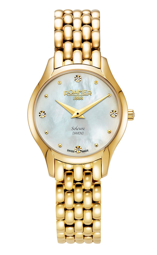 Soleure 30mm Quartz Two-Hand Gold Bracelet Sapphire glass Stainless Steel swiss watch