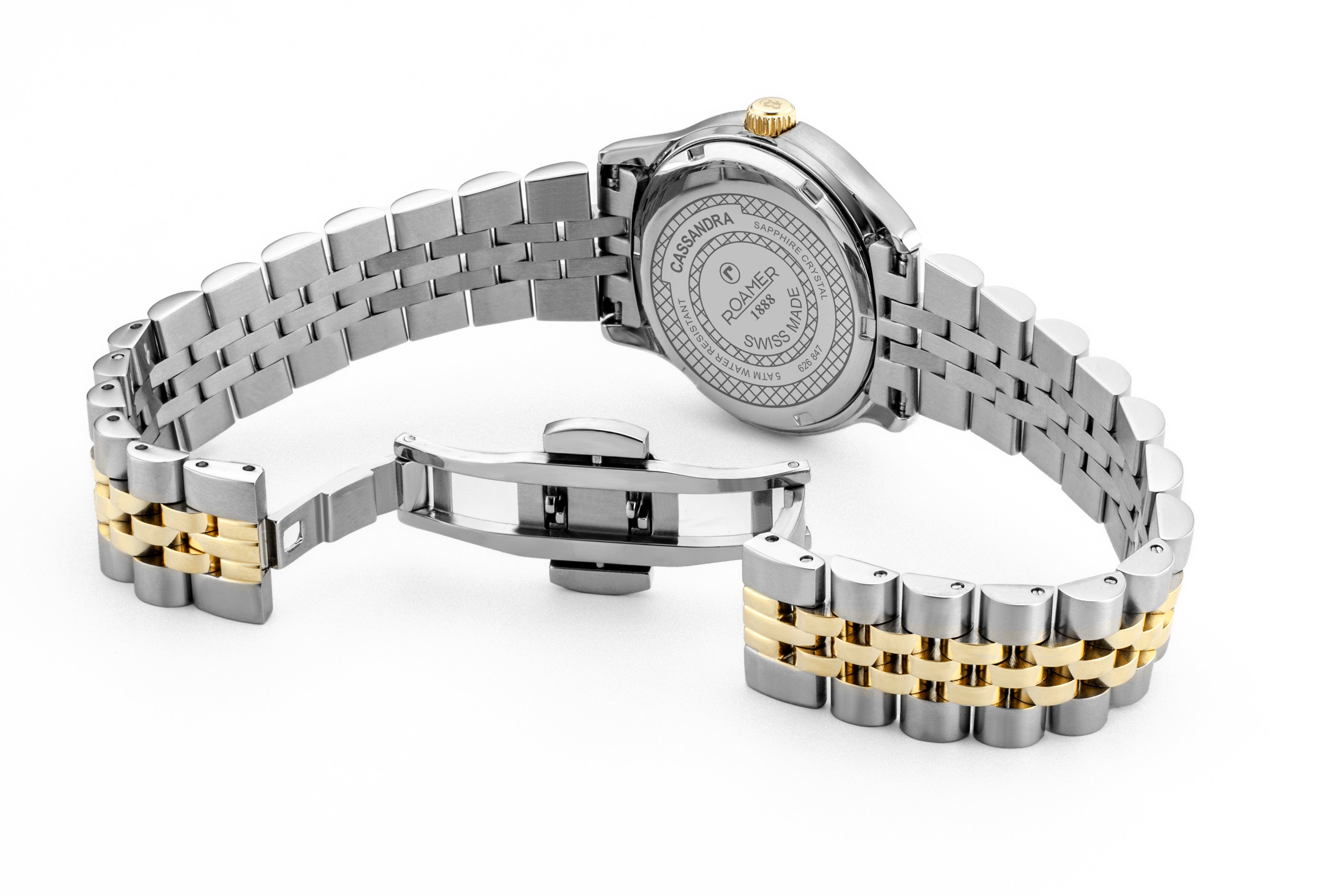 Cassandra Diamond 31 mm Quartz Three-Hand Green Dial Two-Tone Bracelet Sapphire glass Stainless Steel swiss watch