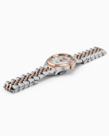 Cassandra Diamond 31 mm Quartz Three-Hand White Dial Two-Tone Bracelet Sapphire glass Stainless Steel swiss watch