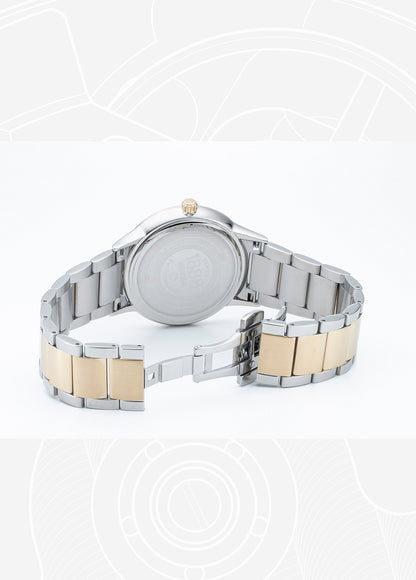 R Line Classic 43 mm Quartz Three-Hand Date Two-Tone Bracelet Sapphire glass Stainless Steel swiss watch