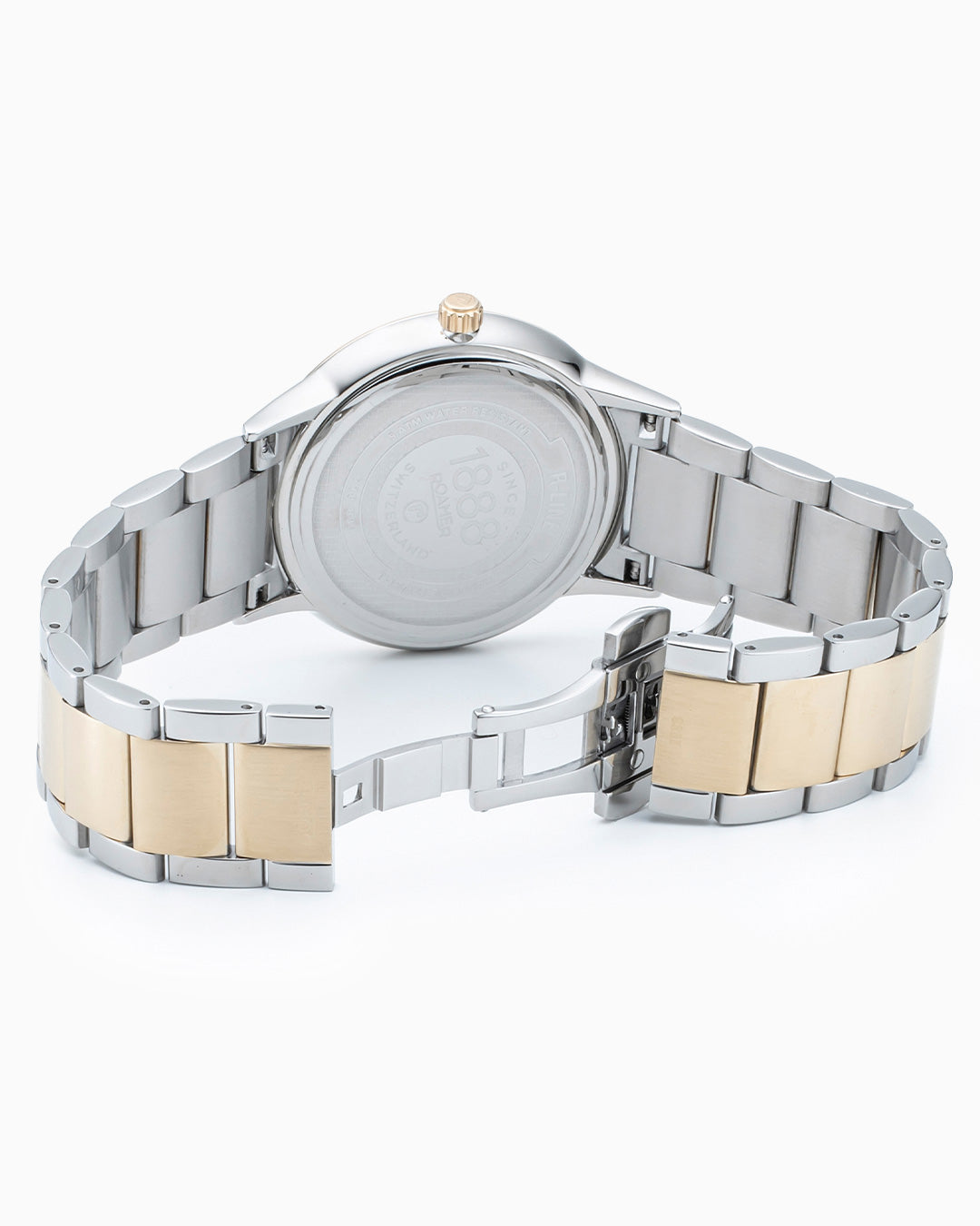 R Line Classic 43 mm Quartz Three-Hand Date Green Dial Two-Tone Bracelet Sapphire glass Stainless Steel swiss watch