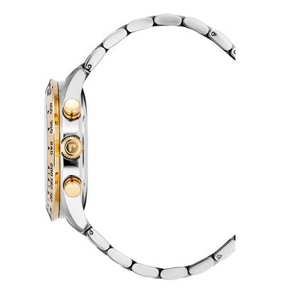 Monza 100 42mm Chronograph Date White Dial Gold-Silver Tone Bracelet Sapphire glass Stainless Steel swiss watch