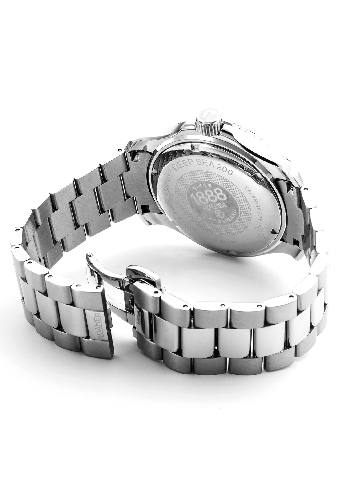 Deep Sea 200 43 mm Quartz Three-Hand Date Green Dial Silver Bracelet Sapphire glass Stainless Steel swiss watch