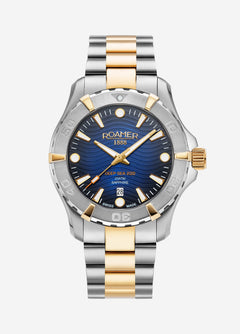 Deep Sea 200 43mm Quartz Three-Hand Date Blue Dial Two-Tone Bracelet Sapphire glass Stainless Steel swiss watch