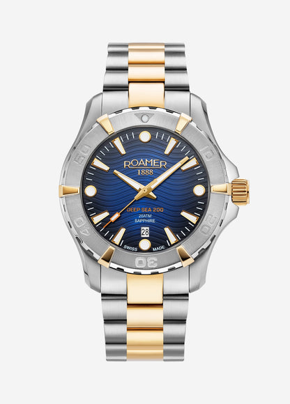 Deep Sea 200 43 mm Quartz Three-Hand Date Two-Tone Bracelet Sapphire glass Stainless Steel swiss watch